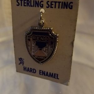 Sterling silver charm hard enamel Reno Nevada